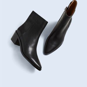 Madewell Black Leather Ankle Boots